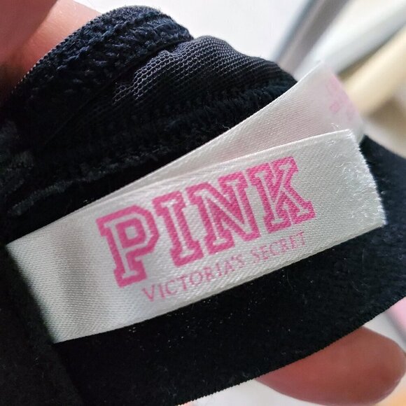 Victoria's Secret Crushed Velvet Triangle Bralette Black / Silver S - Picture 14 of 16